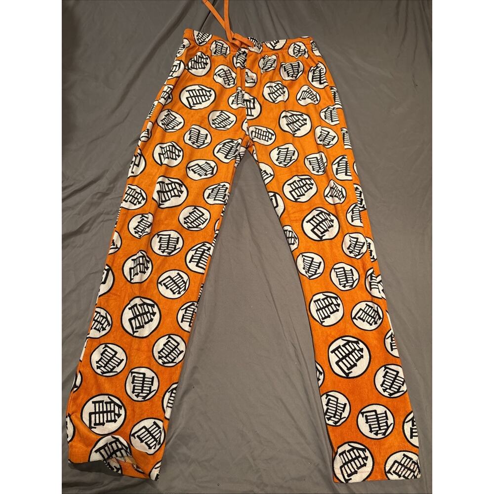Dragon Ball Z Goku Kame Symbol All Over Anime Unisex Pajama Sleep Pants LARGE